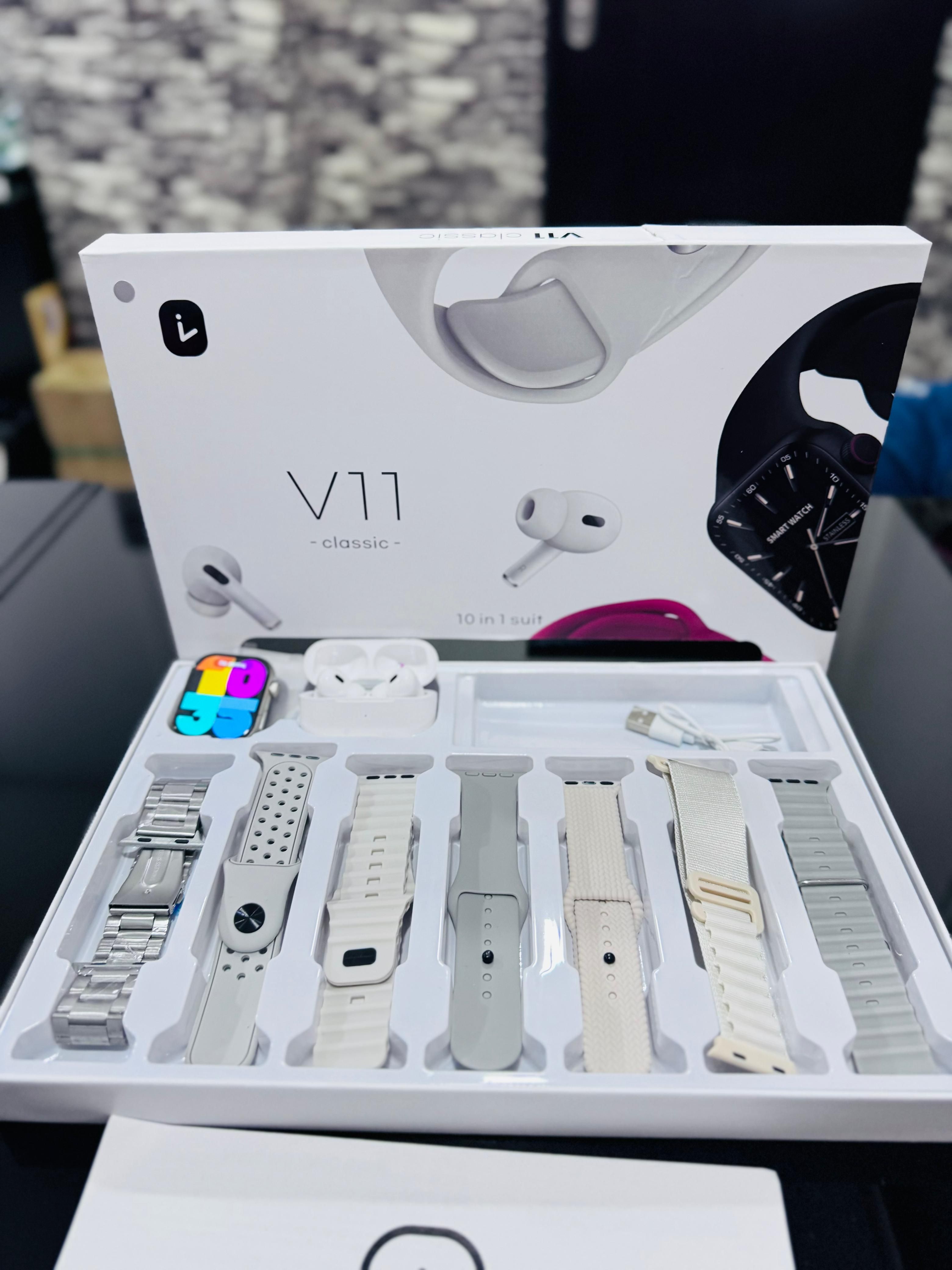 Combo reloj + Audifonos V11 Alta Calidad