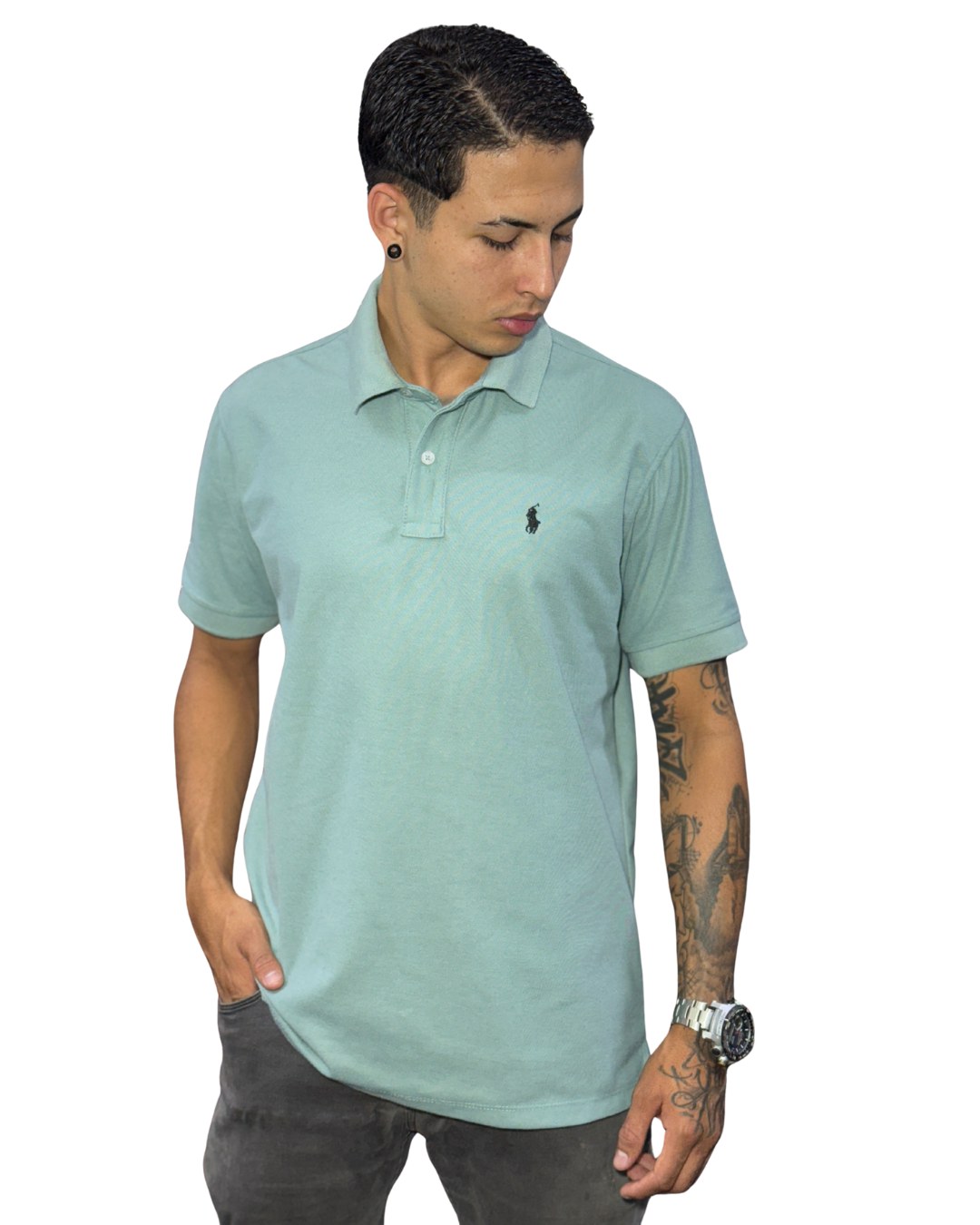 Camiseta Polo Hombre Pistacho