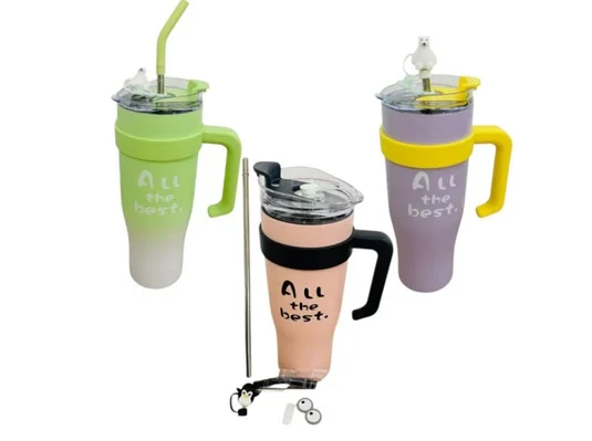 Termo con Asa y Pitillo 500ml