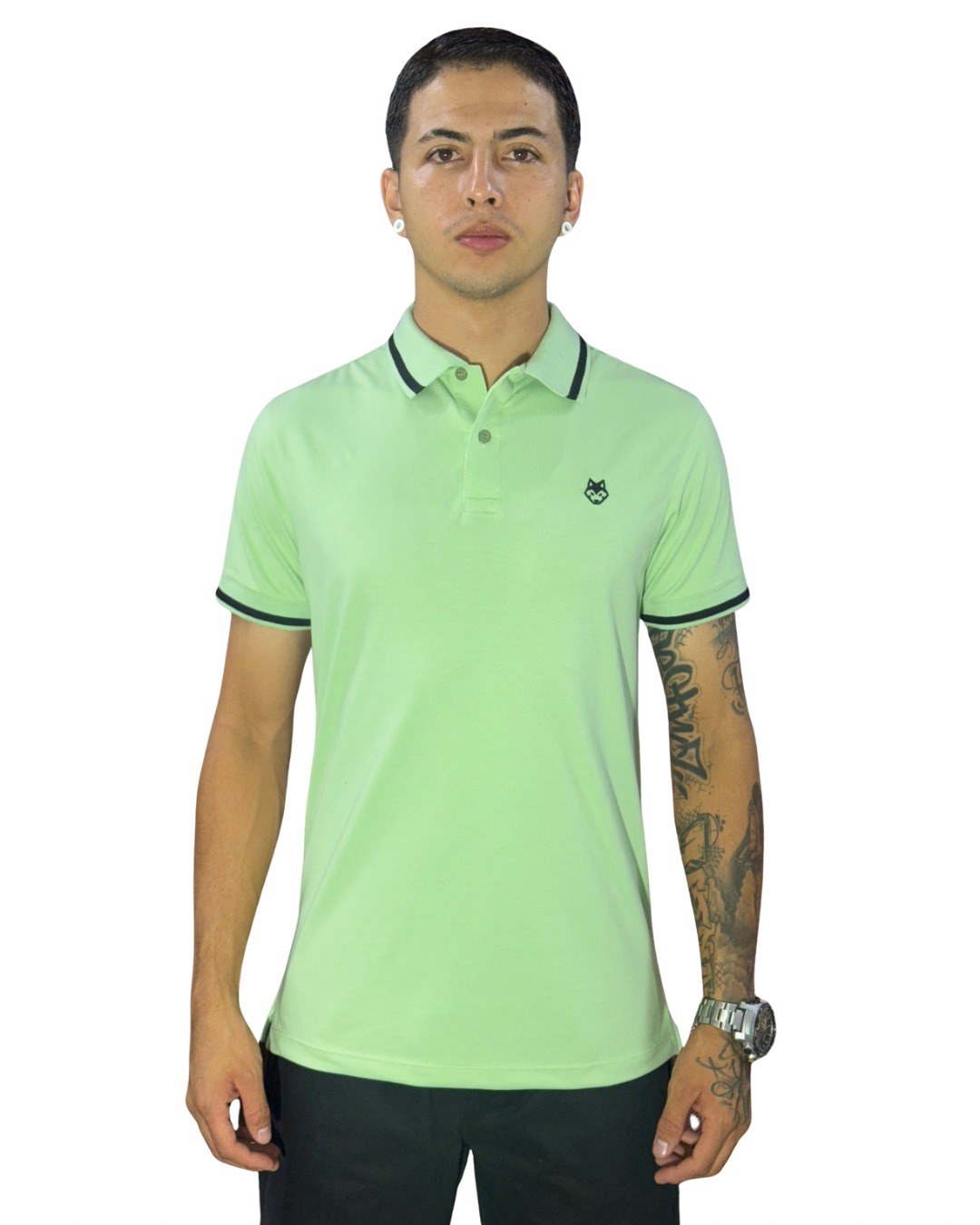 Camiseta Polo Hombre Verde Manzana