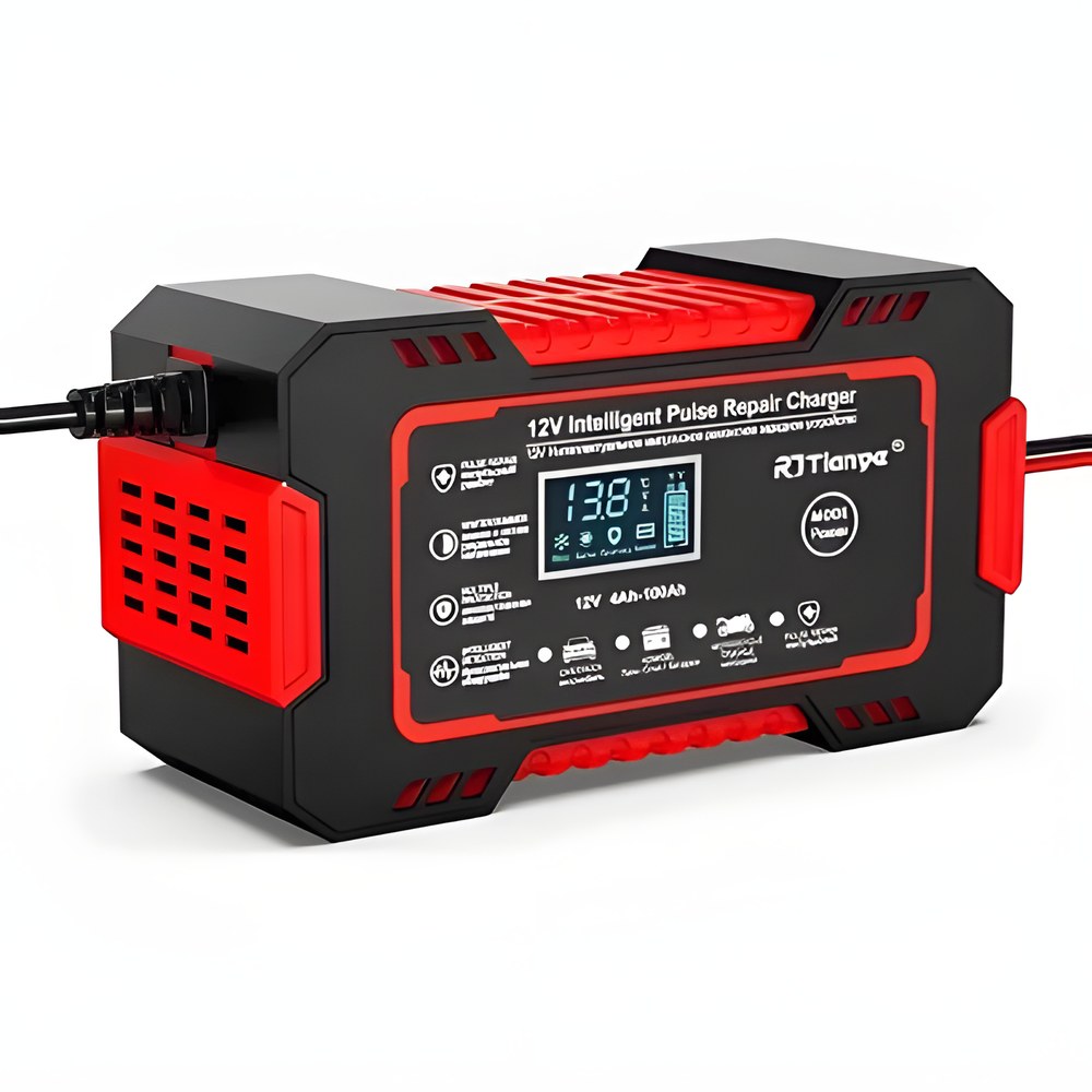 Cargador Inteligente de Baterías 12V con Pantalla