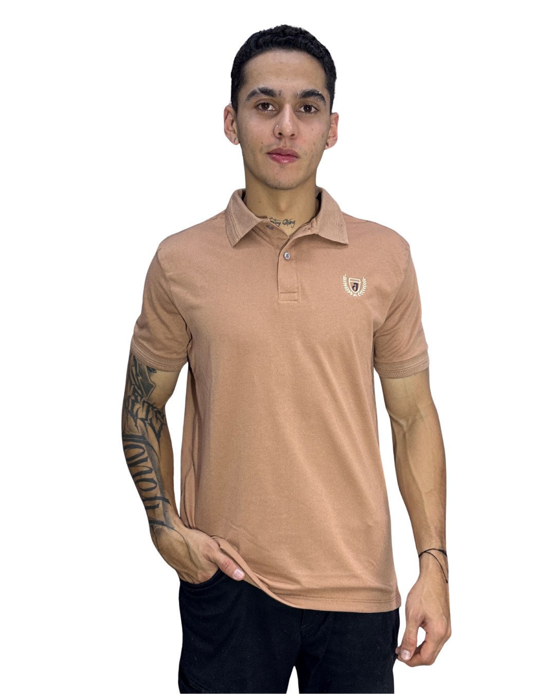 Camiseta Polo Hombre Avellana