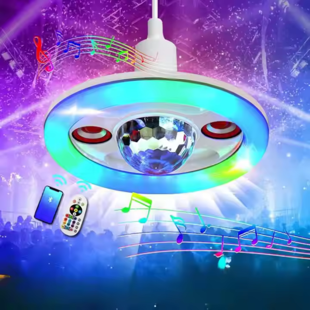Lámpara Disco LED RGB con Parlante Bluetooth