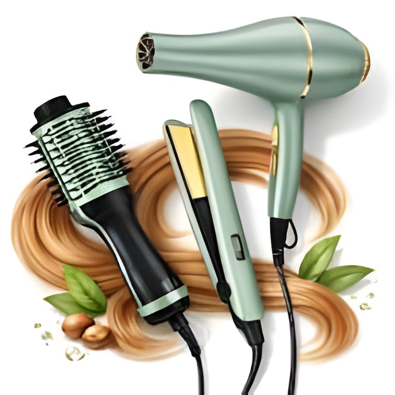 Combo 3 en 1 Secador + Cepillo + Plancha Color Aguacate