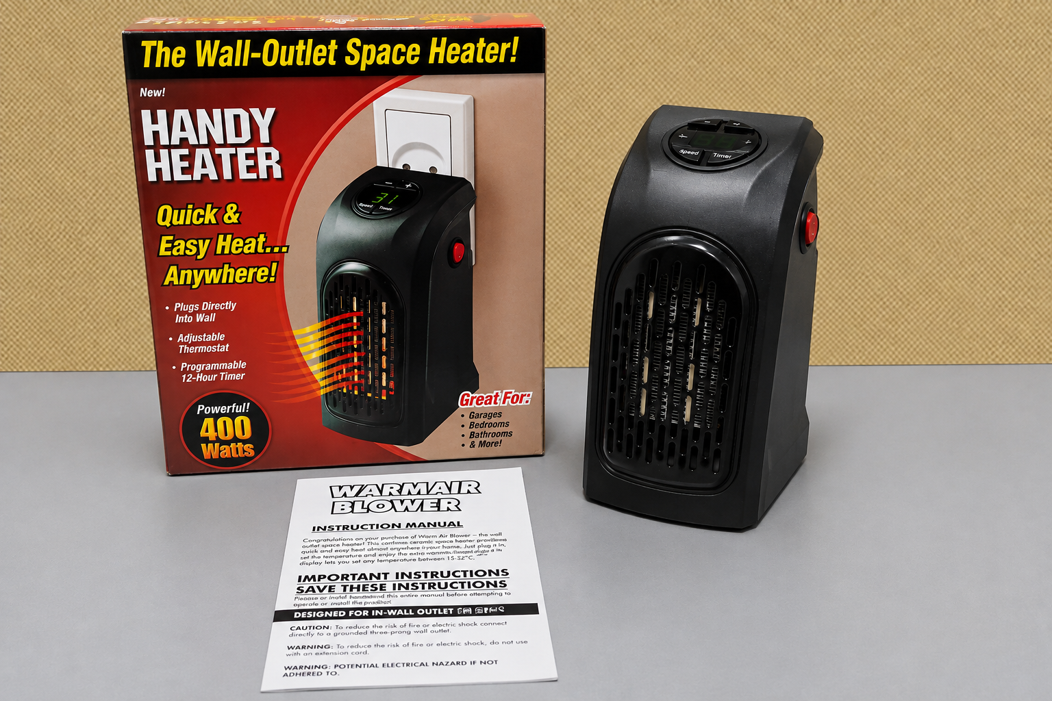Calefactor de Pantalla LED Handy Heater