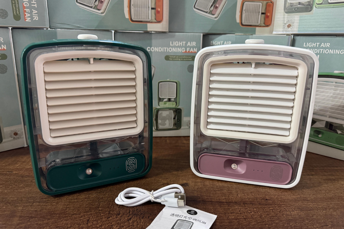 Mini Ventilador Humidificador Recargable