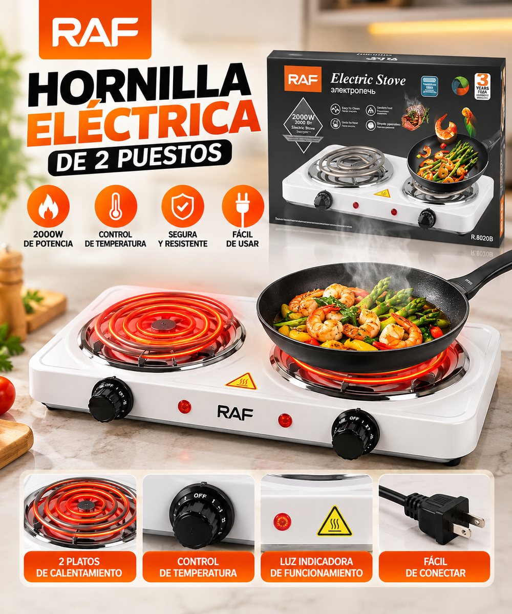 Estufa Electrica Doble R.98020B-110