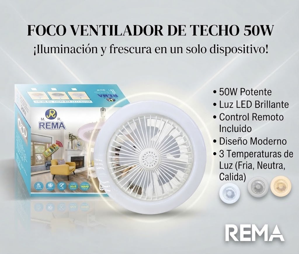 Foco ventilador de techo 50w