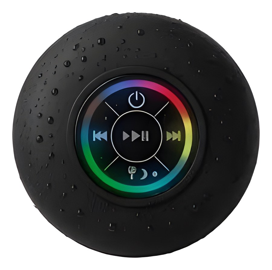 Parlante Bluetooth Resistente al Agua con Luz RGB