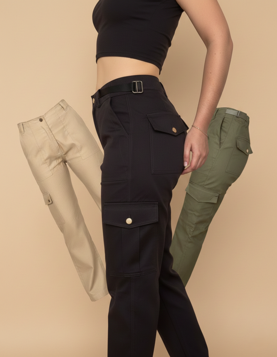 PANTALON DAMA - CARGO AJUSTABLE