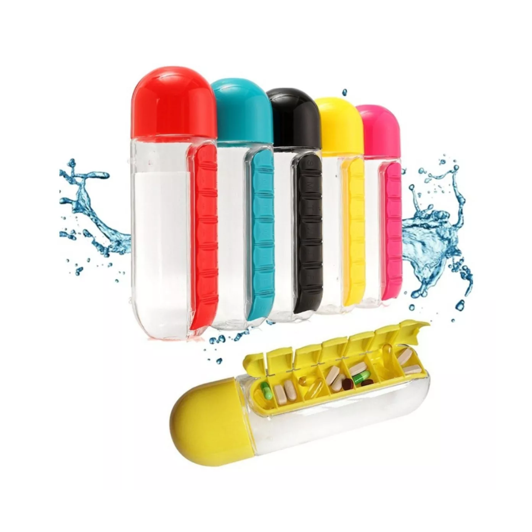 Termo Pastillero Botella De Agua Organiz