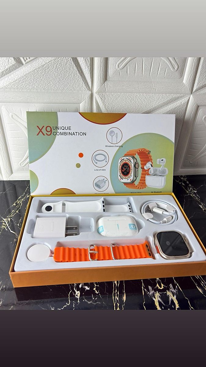 Combo Reloj Mas Auriculares X9 Ultra