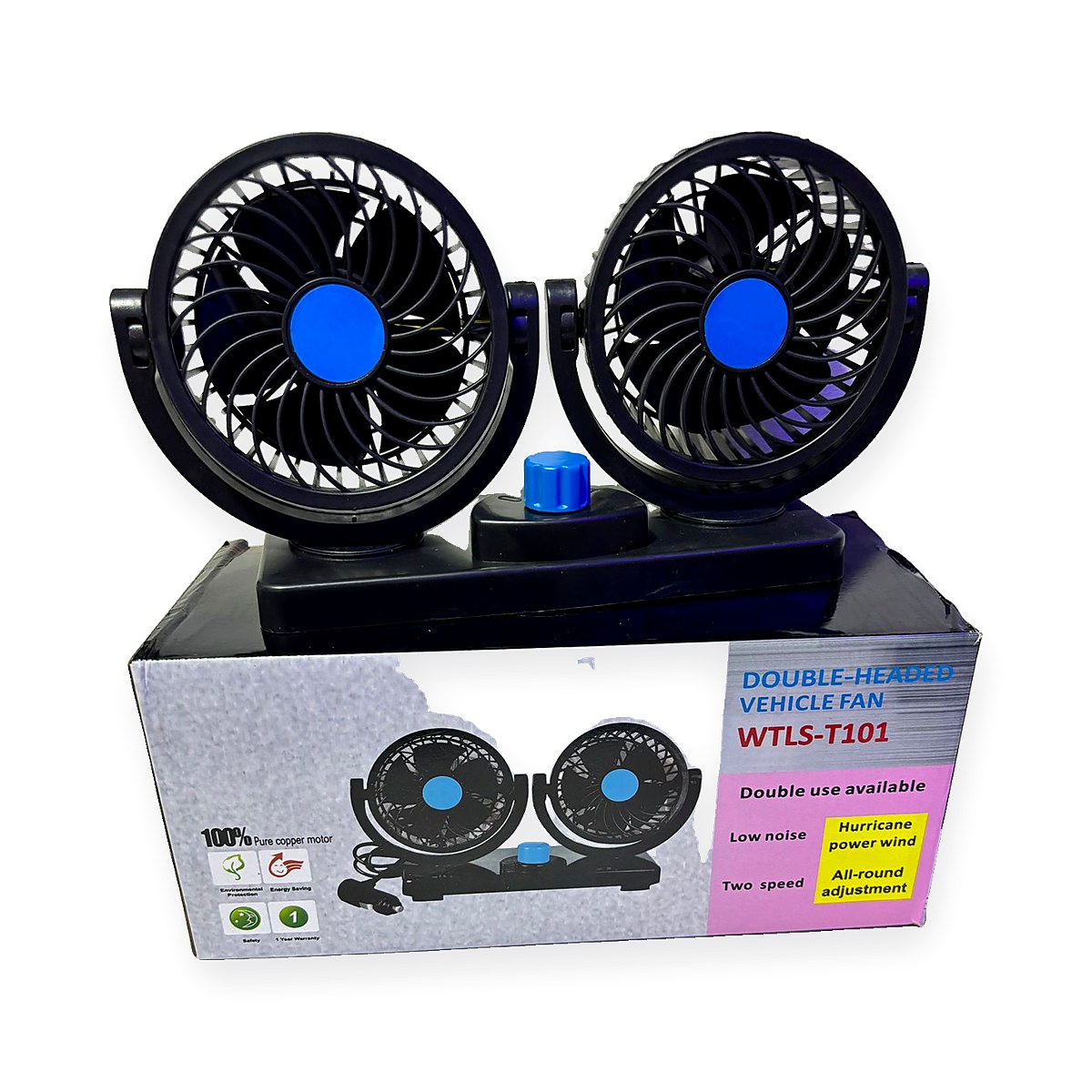 Ventilador Doble para Coche Carro